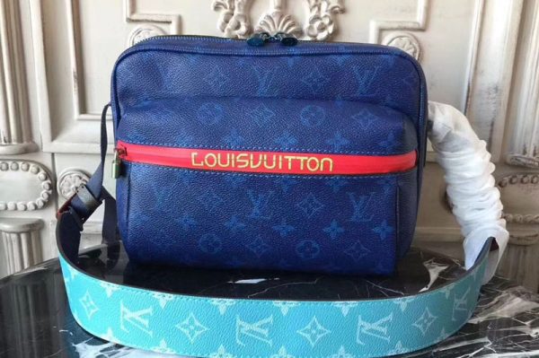 Replica Louis Vuitton M43843 Messenger PM Monogram Bags Blue