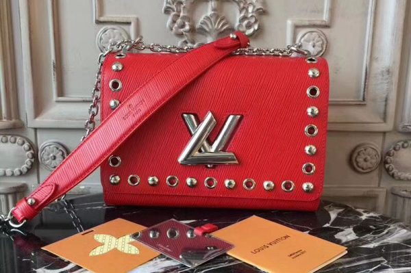 Replica Louis Vuitton M54269 Twist MM Epi Leather Bags Red