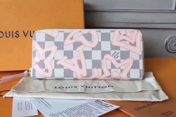 Replica Louis Vuitton N60099 Damier Azur Canvas Clemence Wallet