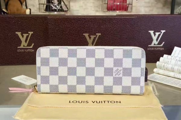 Replica Louis Vuitton N61264 Clemence Wallet Damier Azur Canvas