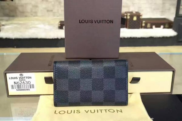 Replica Louis Vuitton N62630 6 Key Holder Damier Graphite Canvas