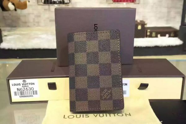 Replica Louis Vuitton N63143 Pocket Organiser Damier Ebene Canvas