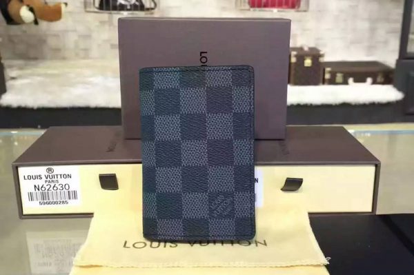 Replica Louis Vuitton N63143 Pocket Organiser Damier Graphite Canvas