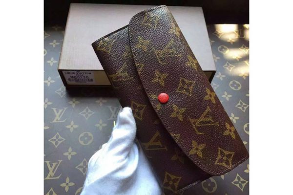 Replica Louis Vuitton M60136 Emilie Wallet Monogram Canvas Red