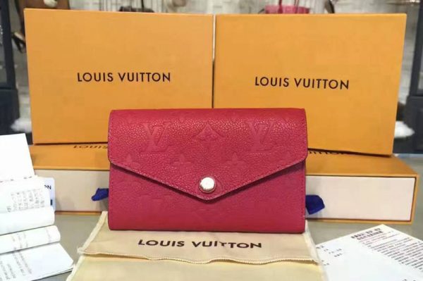 Replica Louis Vuitton M60568 Compact Curieuse Wallet Monogram Empreinte Cherry