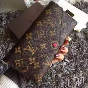 Replica Louis Vuitton M60708 Monogram Canvas Josephine Wallet Fuchsia