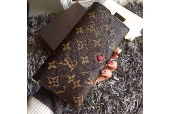 Replica Louis Vuitton M60708 Monogram Canvas Josephine Wallet Fuchsia