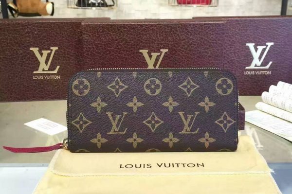 Replica Louis Vuitton M60742 Clemence Wallet Monogram Canvas