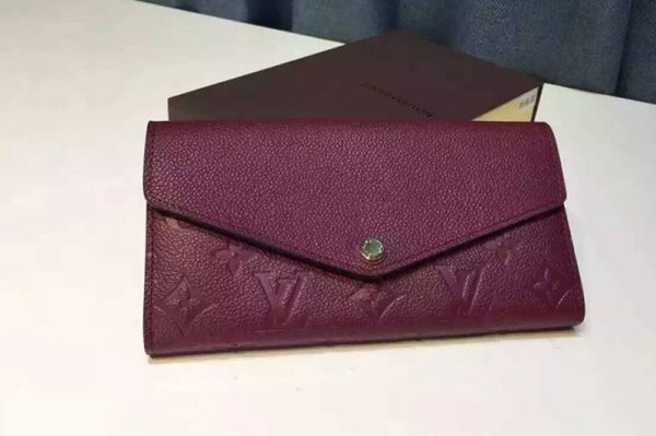 Replica Louis Vuitton M61183 Monogram Empreinte Sarah Wallet Aurore