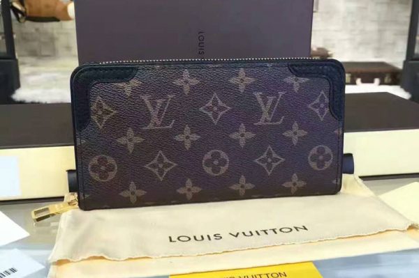 Replica Louis Vuitton M61188 Zippy Wallet Retiro Monogram Canvas Black