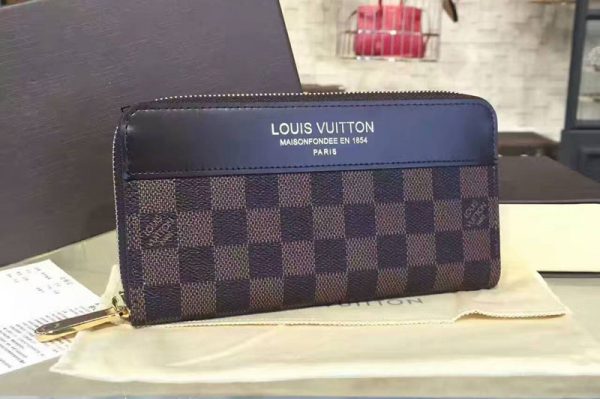 Replica Louis Vuitton N60015 Zippy Wallet Damier Ebene Canvas