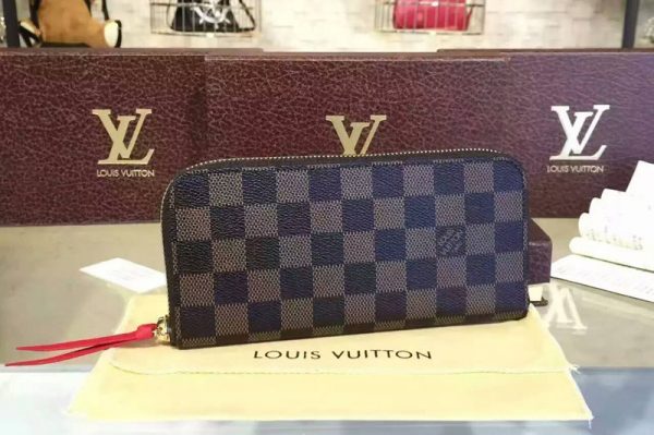 Replica Louis Vuitton N60534 Clémence Wallet Damier Ebene Canvas