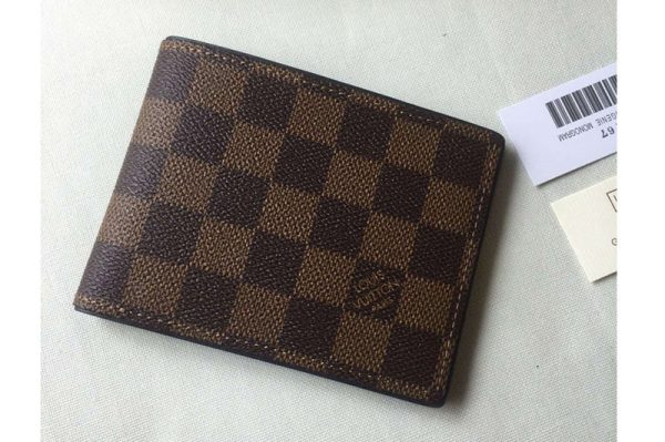 Replica Louis Vuitton N63167 Multiple Wallet Damier Ebene Canvas