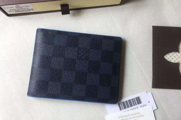 Replica Louis Vuitton N63245 Multiple Wallet Damier Cobalt Blue