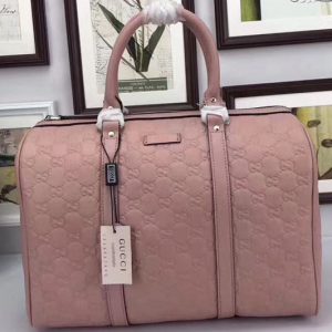 Replica Gucci 193603 Joy Boston Bag Signature Leather Pink