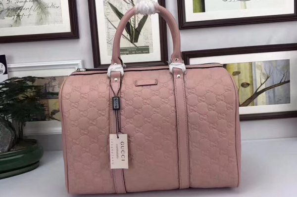 Replica Gucci 193603 Joy Boston Bag Signature Leather Pink