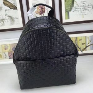 Replica Gucci 246414 GG Signature Backpack Black