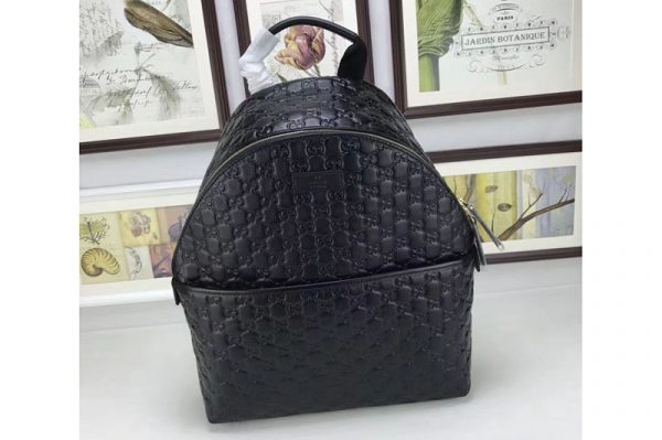 Replica Gucci 246414 GG Signature Backpack Black