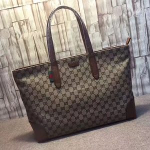 Replica Gucci 308928 Large Original GG Canvas Tote Bags Brown