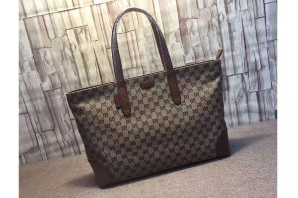 Replica Gucci 308928 Large Original GG Canvas Tote Bags Brown