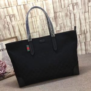 Replica Gucci 308928 Large Original GG Canvas Tote Bags Black