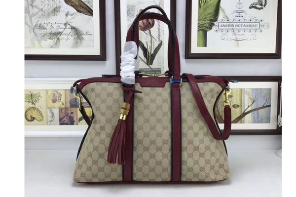 Replica Gucci 309621 Rania Original GG Top Handle Bags Wine