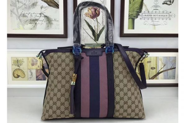 Replica Gucci 309621 Rania Original GG Top Handle Bags Purple