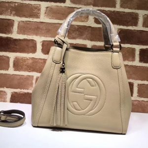 Replica Gucci 336751 Soho Grainy Leather Shoulder Bags Apricot