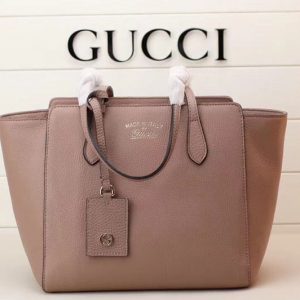 Replica Gucci 354408 Swing Leather Tote Bags Pink