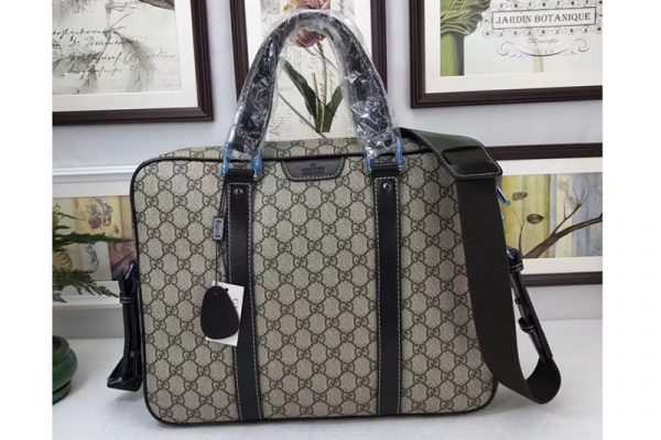 Replica Gucci 322287 GG Supreme Canvas Briefcase Bags Brown