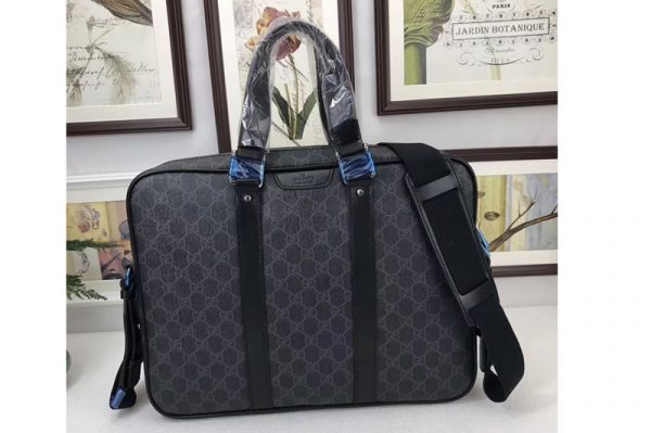 Replica Gucci 322287 GG Supreme Canvas Briefcase Bags Black