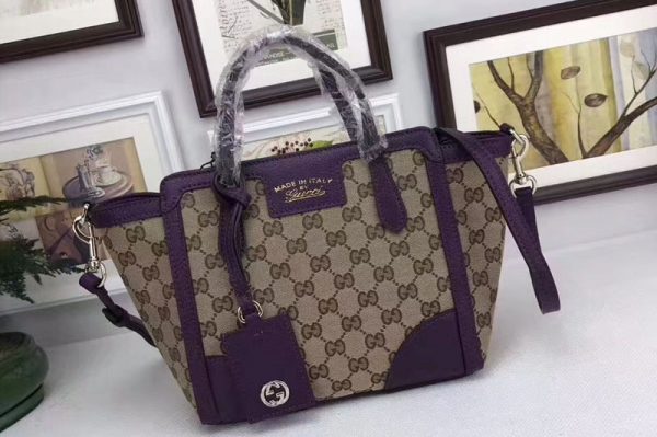 Replica Gucci 368827 Swing mini GG Canvas Top Handle Bags Purple