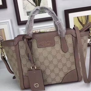 Replica Gucci 368827 Swing mini GG Canvas Top Handle Bags Pink