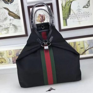 Replica Gucci 387105 Web Band Canvas Backpack/Tote