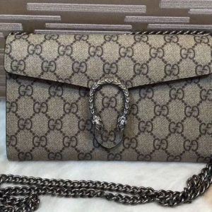 Replica Gucci 401231 Dionysus GG Supreme chain wallet Red