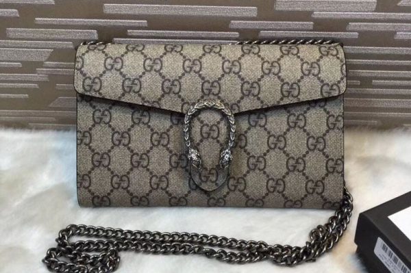 Replica Gucci 401231 Dionysus GG Supreme chain wallet Red