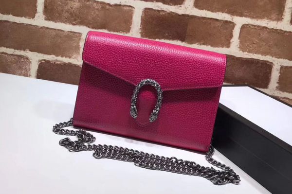 Replica Gucci 401231 Dionysus Leather Mini Chain Bags Rose