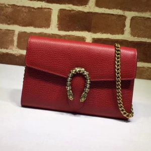 Replica Gucci 401231 Dionysus Leather Mini Chain Bags Red