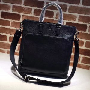 Replica Gucci 406463 Leather Tote Bags Black