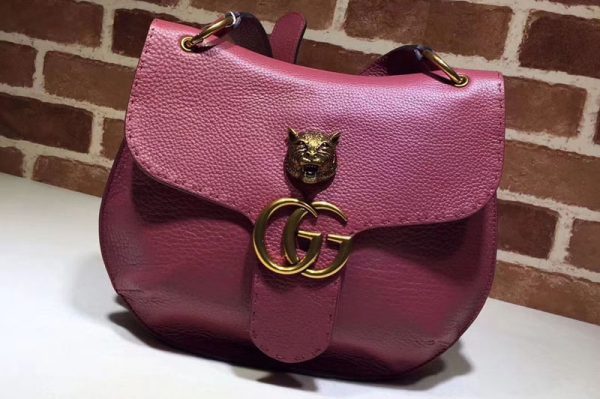 Replica Gucci 409154 GG Marmont Leather Shoulder Bags Burgundy