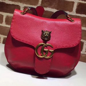 Replica Gucci 409154 GG Marmont Leather Shoulder Bags Red