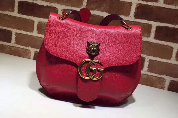 Replica Gucci 409154 GG Marmont Leather Shoulder Bags Red