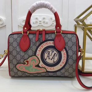 Replica Gucci 409529 GG Supreme Top Handle Bags Red