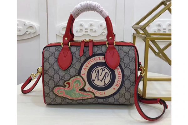 Replica Gucci 409529 GG Supreme Top Handle Bags Red