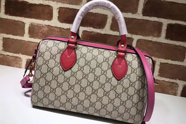 Replica Gucci 409529 GG Supreme Top Handle Bags Rose