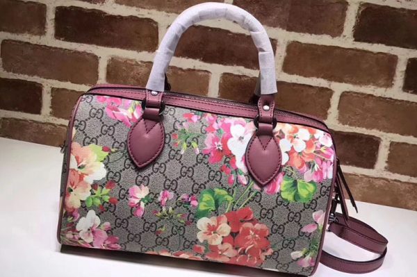 Replica Gucci 409529 Blooms GG Supreme Top Handle Bag Pink