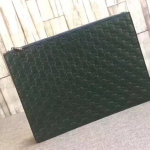 Replica Gucci 429004 Signature leather messenger Bags Green