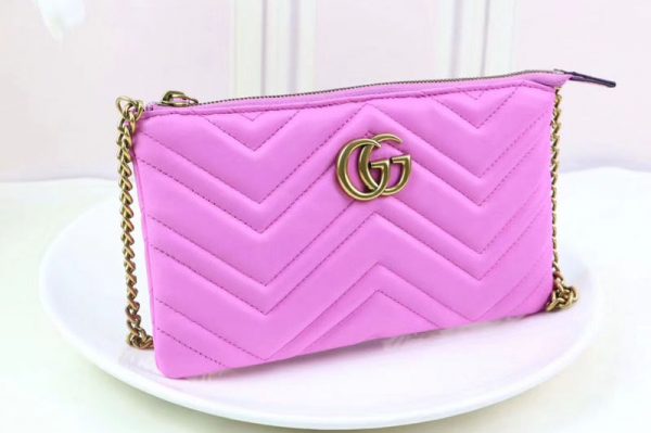 Replica Gucci 443447 GG Marmont mini chain bags Pink