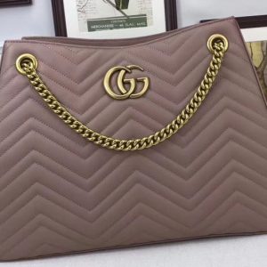 Replica Gucci 453569 GG Marmont Matelasse Shoulder Bag Nude