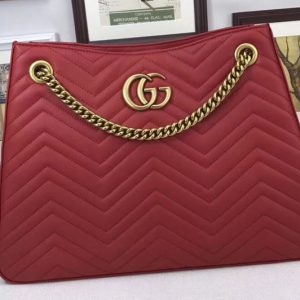 Replica Gucci 453569 GG Marmont Matelasse Shoulder Bags Red